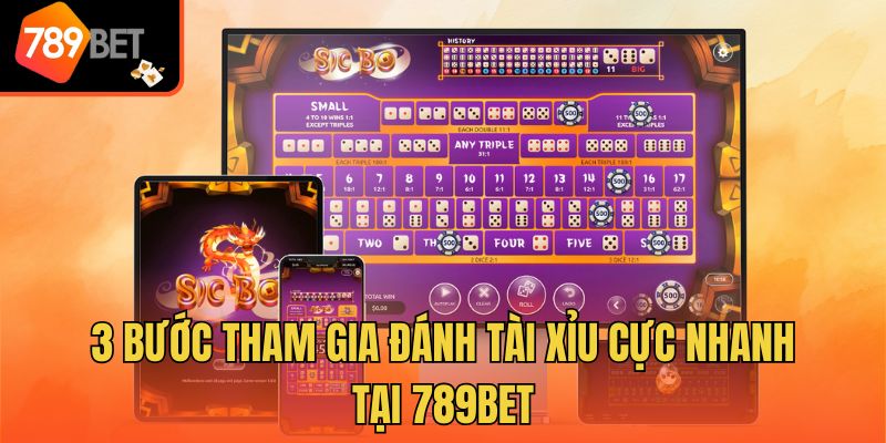 3 bước tham gia đánh tài xỉu cực nhanh tại 789bet